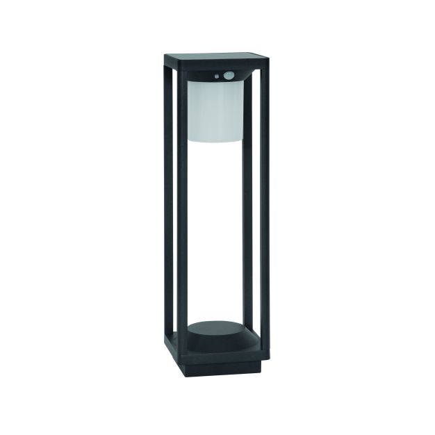 Nova Luce Loveto - tragbare Stehleuchte mit Solarsensor - 14,5 x 14,5 x 50 cm - 1,5W dimmbare LED inkl - IP65 - anthrazit