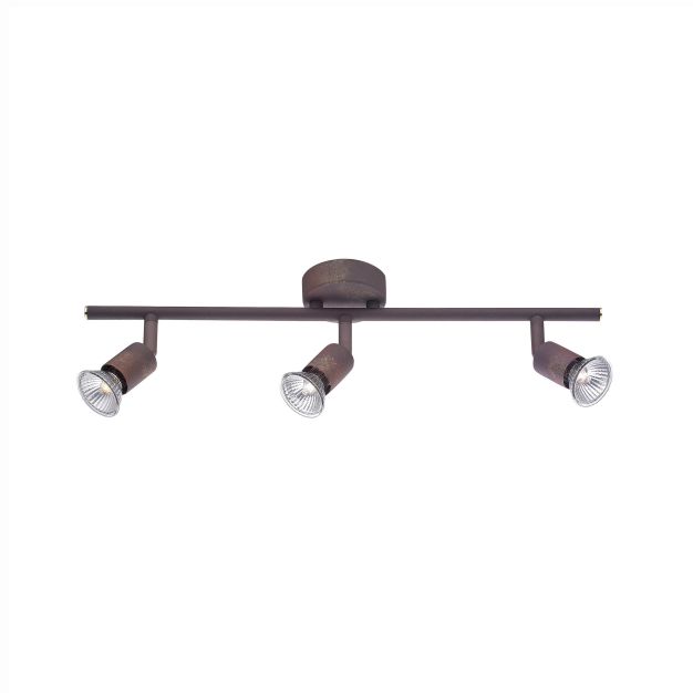 Nova Luce Base - Aufbaustrahler 3L - 49 x 8 x 10,9 cm - Rost