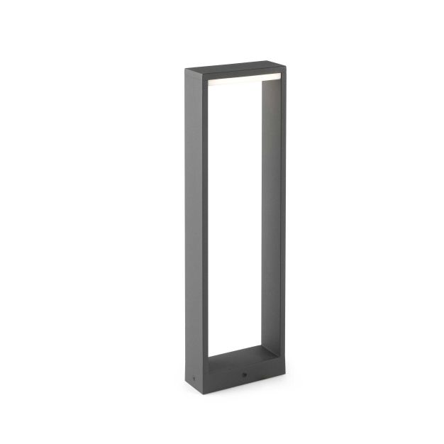 Faro Alp - Gartenleuchte - 15 x 6 x 50 cm - 7W LED inkl. - IP54 - dunkelgrau