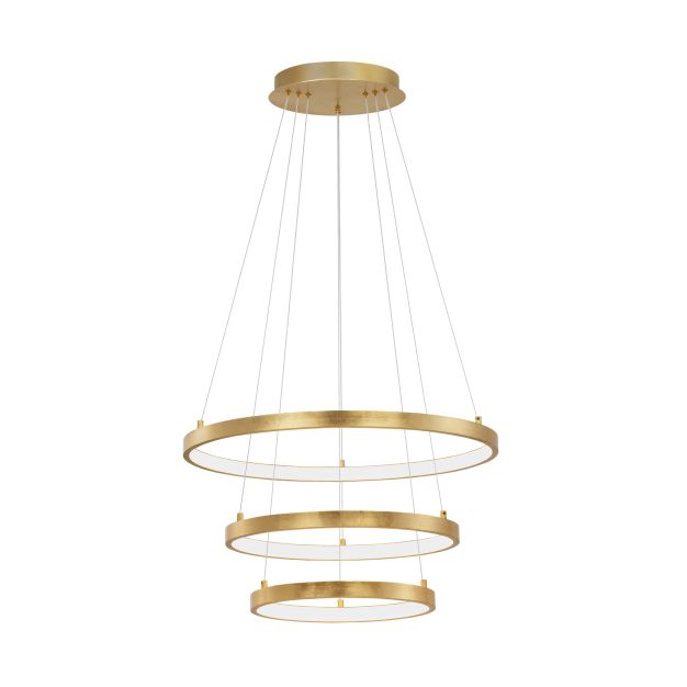 Nova Luce Leon - Pendelleuchte - Ø 61 x 150 cm - 83W dimmbare LED inkl - gold