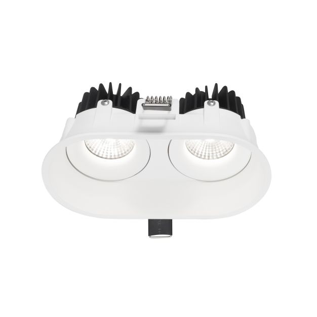 Nova Luce Lazio - Einbaustrahler - 168 x 90 mm, 160 x 82 mm Einbaumaß - IP54 - weiß
