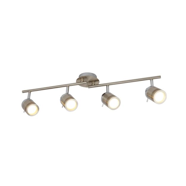 Searchlight Samson - Aufbaustrahler 4L - 79 x 13 x 19,5 cm - IP44 - satiniert silber