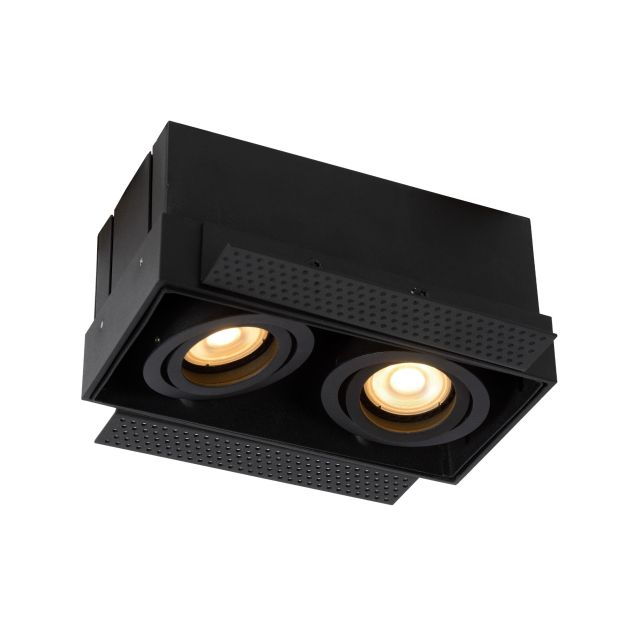 Lucide Trimless - Einbaustrahler - 185 x 97 mm, 185 x 97 mm Einbaumaß - schwarz