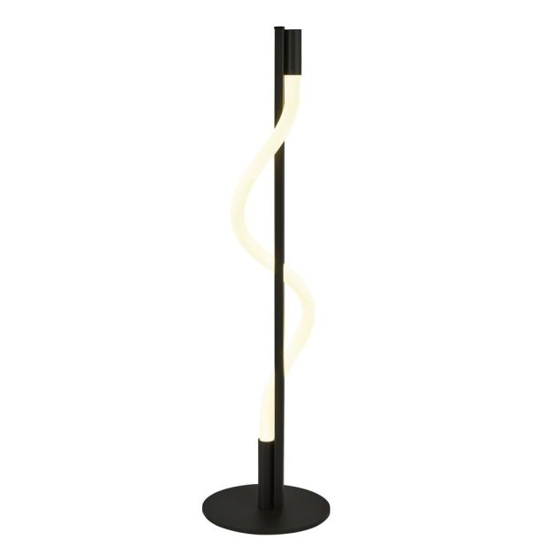 Searchlight Serpent - Tischleuchte - Ø 15 x 56 cm - 8W dimmbare LED inkl - schwarz und opal