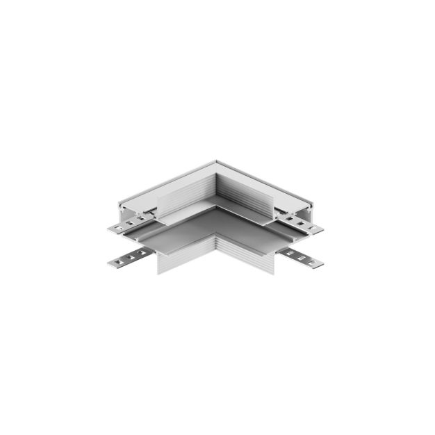 VK Lighting Eiva - magnetisches Schienensystem - Vertikales Einbau-Eckprofil für 12 mm Gipskartonplatten - 10 x 10 x 2,63 cm - DALI dimmbar - weiß
