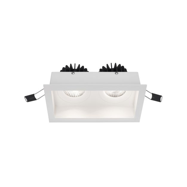 Nova Luce Olbia - Einbaustrahler - 160 x 90 mm, 150 x 77 mm Einbaumaß - IP44 - weiß