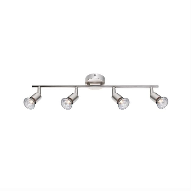 Nova Luce Base - Aufbaustrahler 4L - 51 x 8 x 10,9 cm - Nickel satiniert