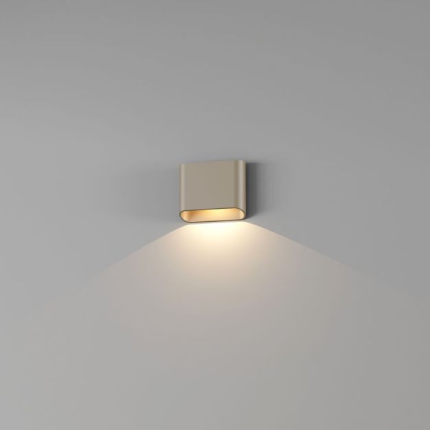 Artdelight Diaz 1L - Wandleuchte - 14,5 x 12 x 3,8 cm - 6W LED inkl. - IP54 - champagner