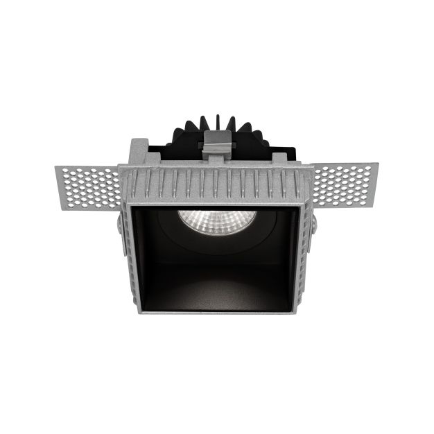 Nova Luce Belluno - rahmenloser Einbaustrahler - 73 x 73 mm, 96 x 96 mm Einbaumaß - IP54 - schwarz