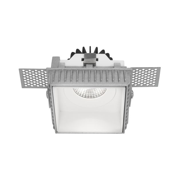 Nova Luce Belluno - rahmenloser Einbaustrahler - 73 x 73 mm, 96 x 96 mm Einbaumaß - IP54 - weiß