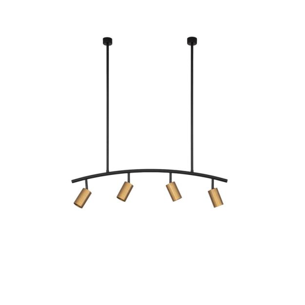 Nova Luce Pogno - pendelleuchte - 96,5 x 90 cm - schwarz und gold
