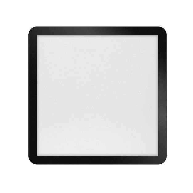 ETH Anne Square - Deckenleuchte - 40 x 40 x 2,7 cm - 3 Stufen dimmbar - 24W LED inkl. - IP44 - schwarz