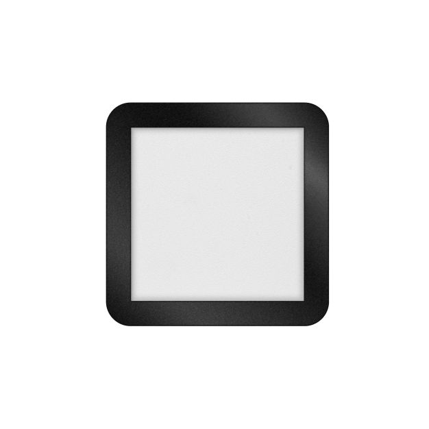 ETH Anne Square - Deckenleuchte - 22,5 x 22,5 x 2,7 cm - 3 Stufen dimmbar - 12W LED inkl. - IP44 - schwarz