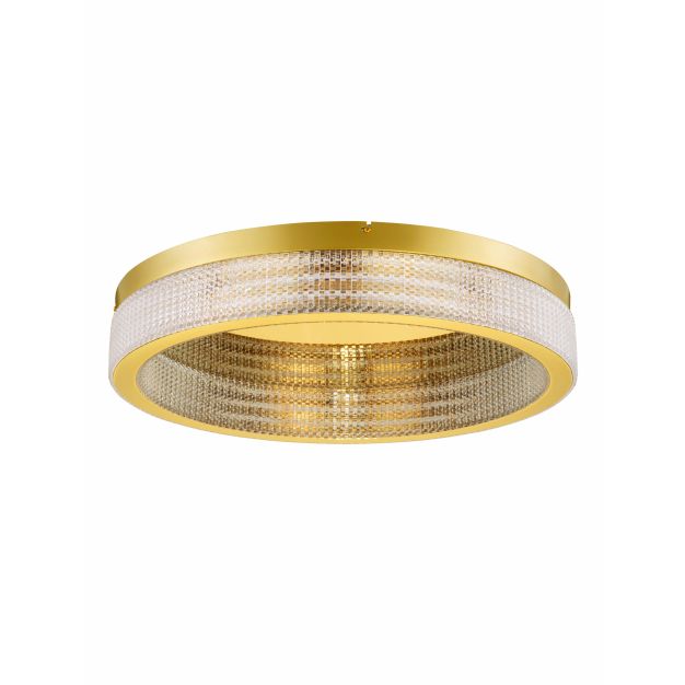Nova Luce Kinara - Deckenleuchte - Ø 60 x 11 cm - 70W dimmbar LED inkl. - gold