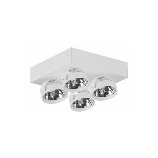 Artdelight Dutchess - Aufbaustrahler 4L - 25 x 25 x 18 cm - weiß