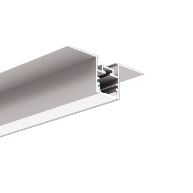 Klus PDS-UST - LED-Einbauprofil für 16 mm Gipskarton - 1,12 cm Fensterbreite - silber eloxiert
