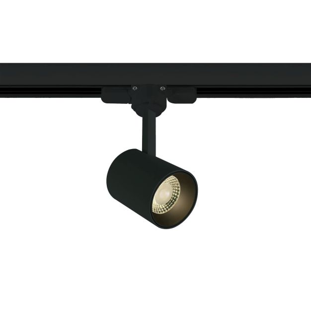 ONE Light COB Cylinder - Stromschienenstrahler - 3-Phasen-Schienensystem - Ø 6 x 7,5 cm - 8W dimmbare LED inkl. - schwarz