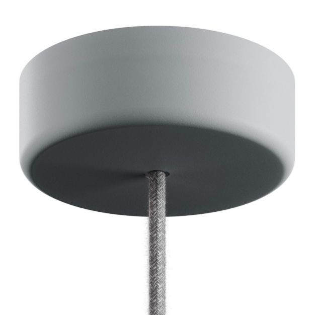Creative Cables Eiva - Deckenabdeckung aus weichem Silikon - ø 12,5 x 4 cm - IP65 - gletschergrau