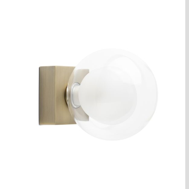 Faro Perla - Decken-/Wandleuchte - 11,5 x 15,5 x 11,5 cm - IP44 - Altgold