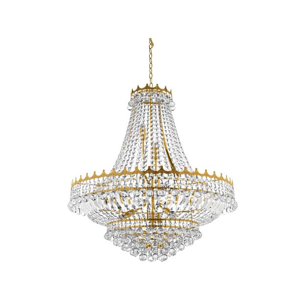 Searchlight Versailles - Kronleuchter - Ø 80 x 250 cm - gold und transparent
