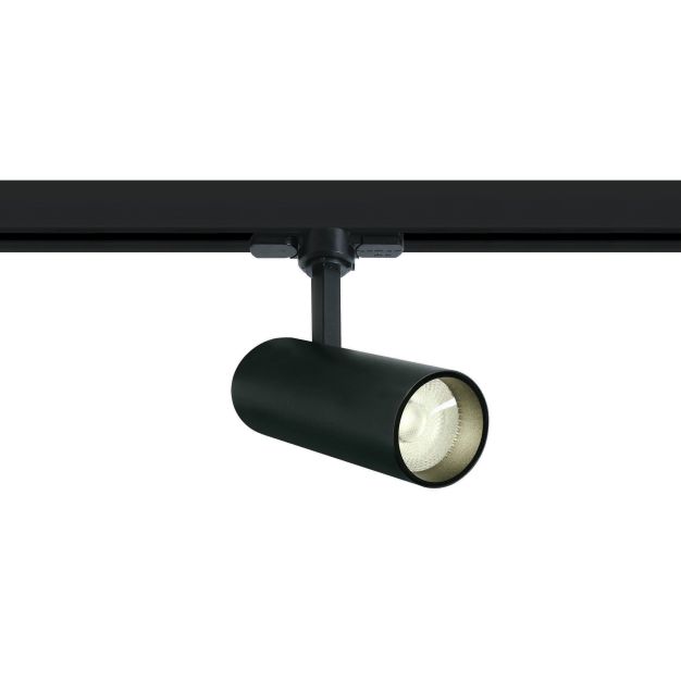ONE Light COB Cylinder - Stromschienenstrahler mit COB LED - 3-Phasen-Stromschienensystem - Ø 5,5 x 14,7 cm - inkl. 10W LED - schwarz - Lichtfarbe weiß