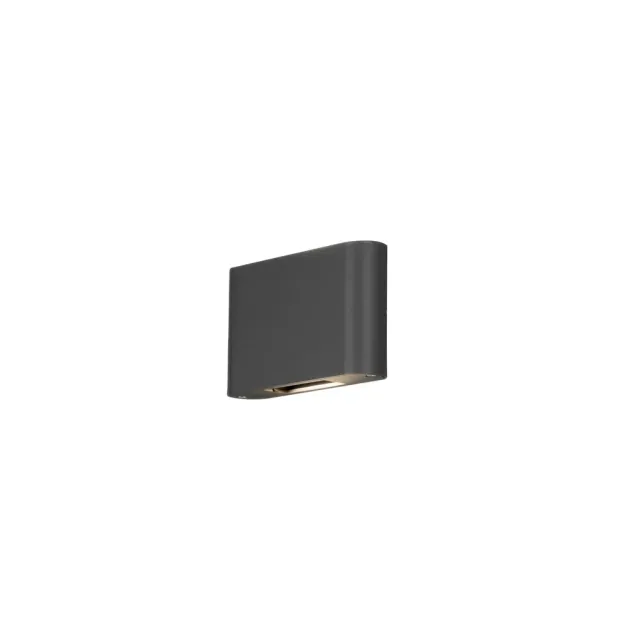 Konstsmide Chieri - außenwandleuchte - 18 x 4,5 x 11,5 cm - 2x6W LED inklusive - IP54 - anthrazit