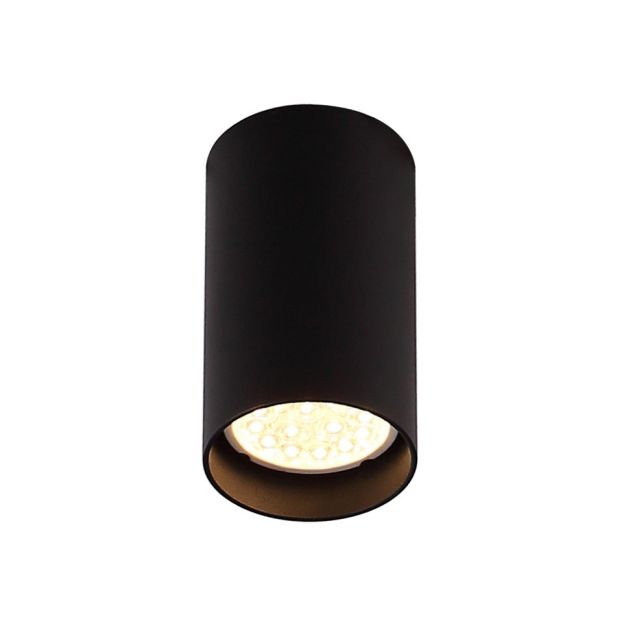 Maxlight Pet Round - Aufbaustrahler - 10 cm - schwarz