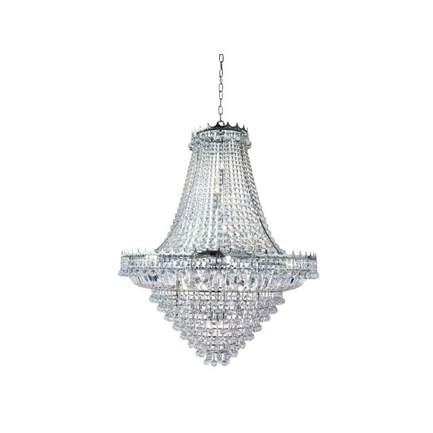 Searchlight Versailles - Kronleuchter - Ø 102 x 350 cm - Chrom und transparent