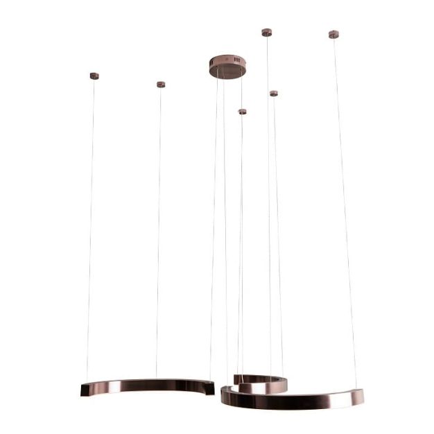 Maxlight Lotus - Pendelleuchte - Ø 135 x 180 cm - 40W dimmbare LED inkl - gebürstete Bronze