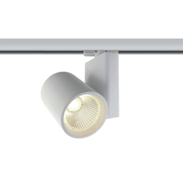 ONE Light COB Track Spot - Stromschienenstrahler mit COB LED - 3-Phasen-Schienensystem - Ø 10 x 14 cm - 42W LED inkl. - weiß - warmweiße Lichtfarbe