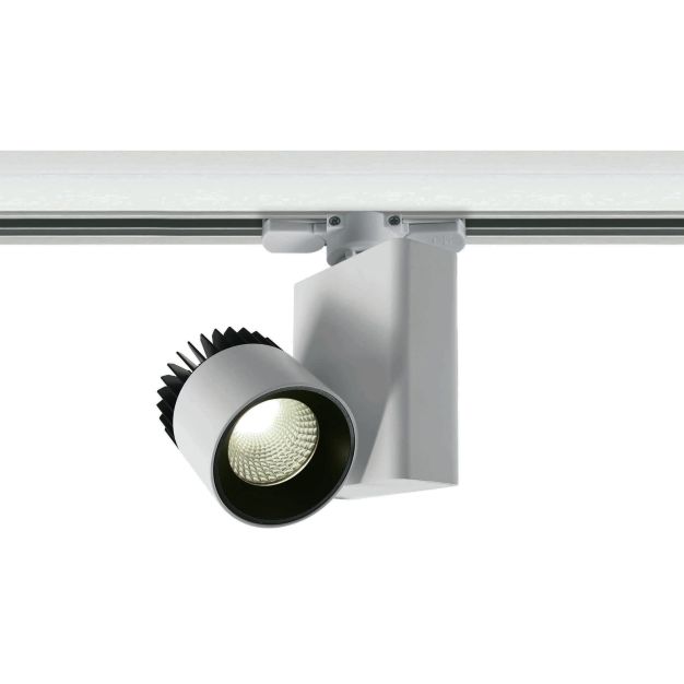 ONE Light COB Dark Light - Stromschienenstrahler - 3-Phasen-Schienensystem - Ø 6,5 x 10,5 cm - inkl. 10W LED - weiß - Lichtfarbe warmweiß