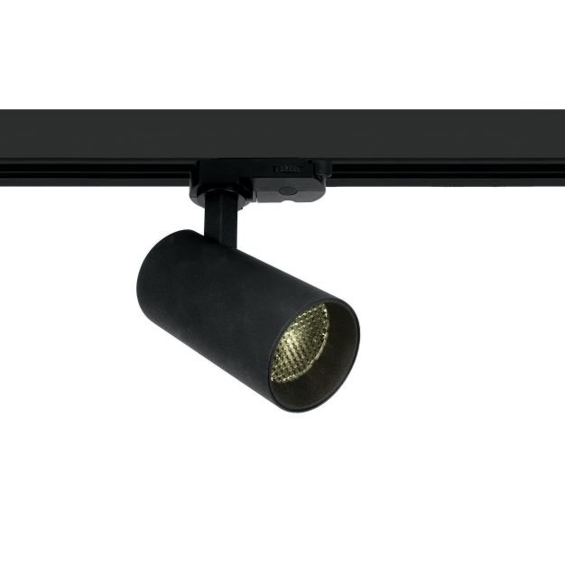 ONE Light COB Compact Cylinder - Stromschienenstrahler - 3-Phasen-Schienensystem - Ø 5,5 x 11 cm - 12W LED inkl. - schwarz
