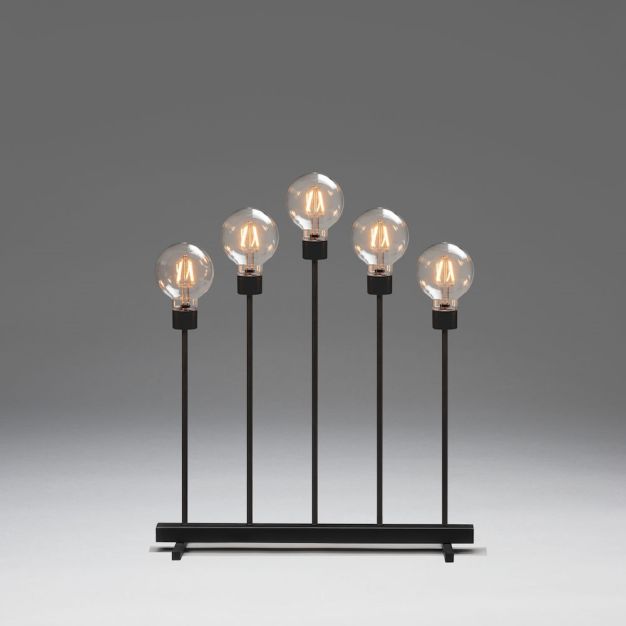 Konstsmide Weihnachtsbeleuchtung - Kandelaber - 45 x 13 x 54 cm - mattschwarz