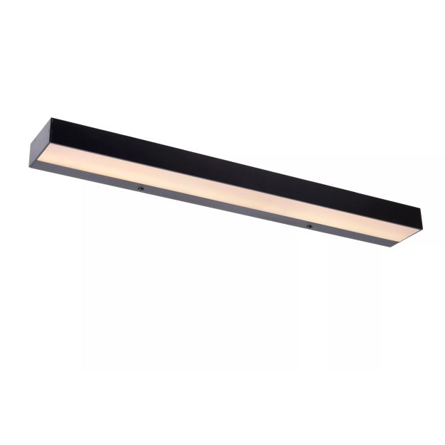 Lucide Alexa - Wandleuchte länglich - 8W LED inkl - 60 x 8 x 3,6 cm - IP44 - schwarz