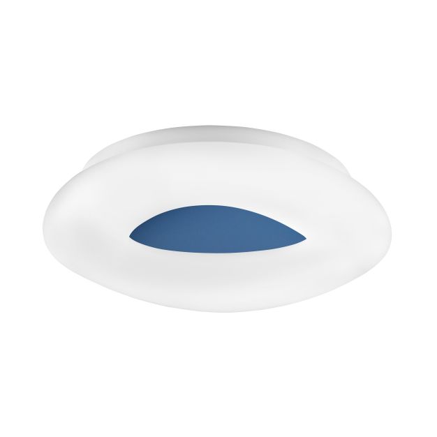 Nova Luce Cia - Deckenleuchte - Ø 45 x 9,5 cm - 38W dimmbare LED inkl. - blau
