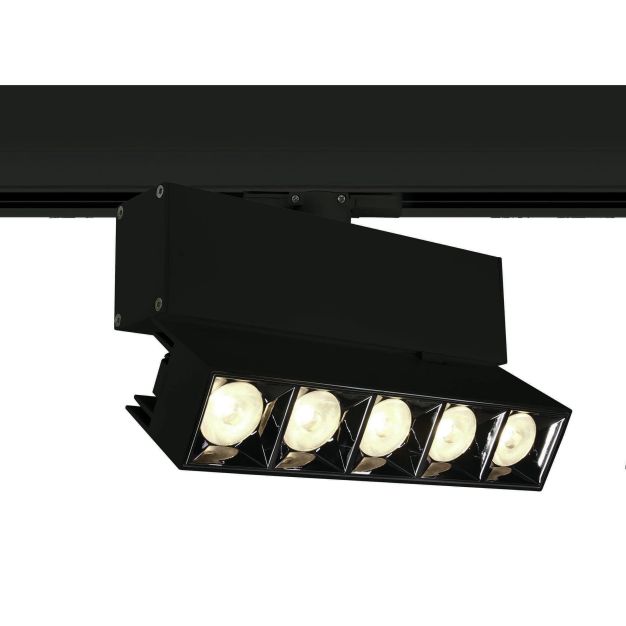 ONE Light Mirror Square - Stromschienenstrahler - 3-Phasen-Schienensystem - 19,3 x 5,4 x 5,4 cm - 20W LED inkl. - schwarz