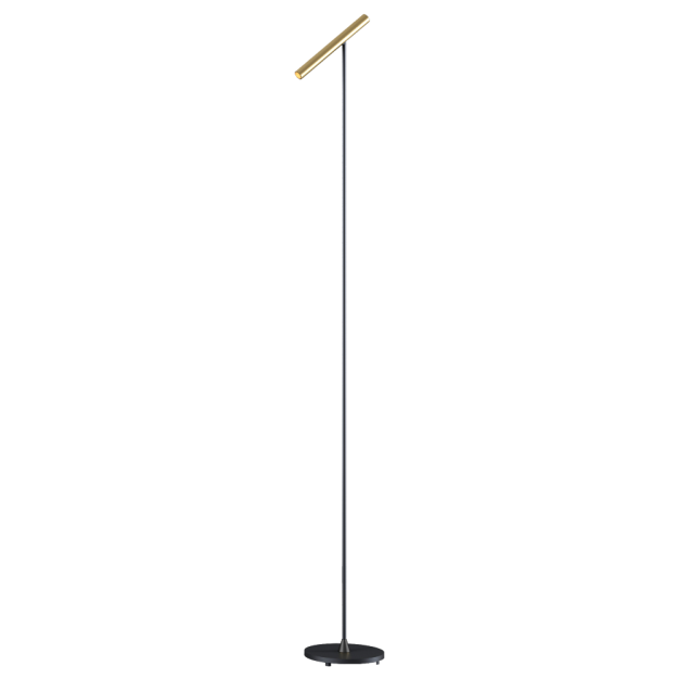 Artdelight Kansas - stehlampe - 20 x 25 x 140 cm - 6W dimmbare LED inkl. - schwarz und warmgold