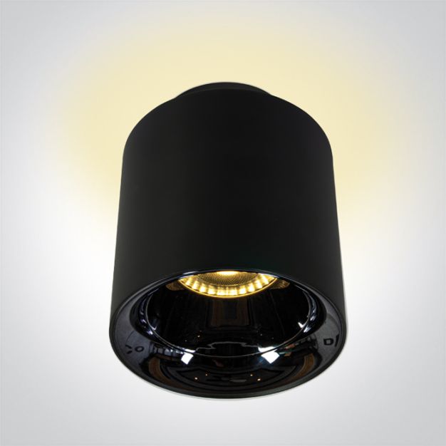 ONE Light Backlight Cylinder - Deckenleuchte - Ø 11,5 x 13 cm - 26W + 2W LED inkl. - schwarz