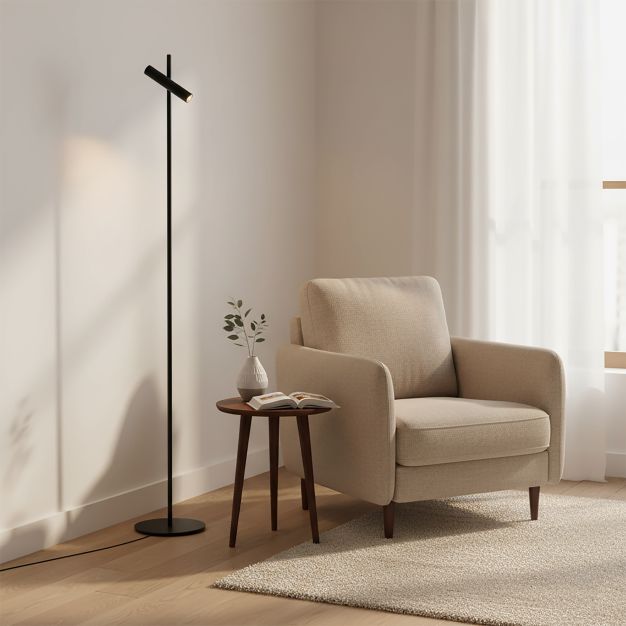 Lucide Philon - Leseleuchte - Ø 23 x 140 cm - 4,5W dimmbare LED inkl - schwarz