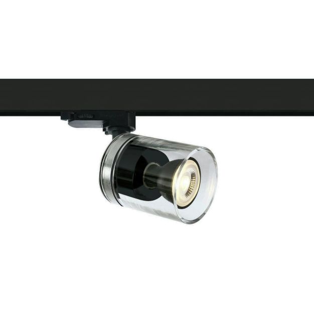 ONE Light GU10 Track Spots - Stromschienenstrahler - 3-Phasen-Schienensystem - Ø 7,5 x 9,1 cm - transparent
