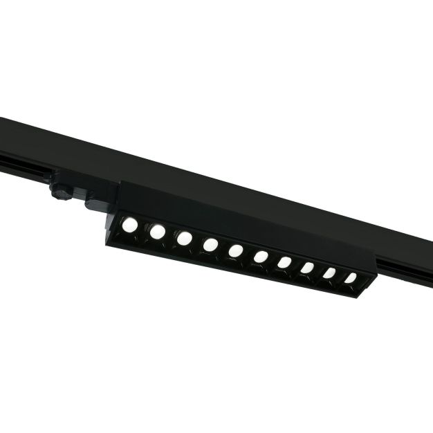 ONE Light Adjustable LED Linear Track Light - Stromschienenstrahler - 3-Phasen-Schienensystem - 58 x 6 x 8 cm - 10 x 5W LED inkl. - schwarz - weiße Lichtfarbe