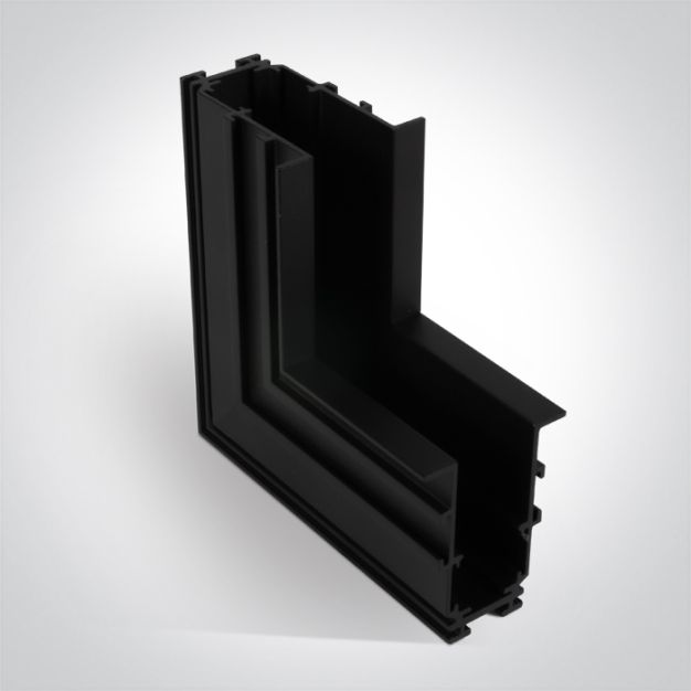 ONE Light Magnetschienensystem MIDI - vertikales Eckeinbau-Profil - 11 x 4,4 x 6,8 cm - schwarz