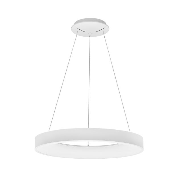 Nova Luce Rando Thin - Pendelleuchte - Ø 60 x 120 cm - 50W dimmbare LED inkl. - sandweiß - weiße Lichtfarbe