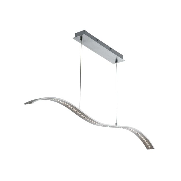 Searchlight LED Bar Lights - Pendelleuchte - 100 x 8 x 120 cm - 10W LED inkl - satiniert silber