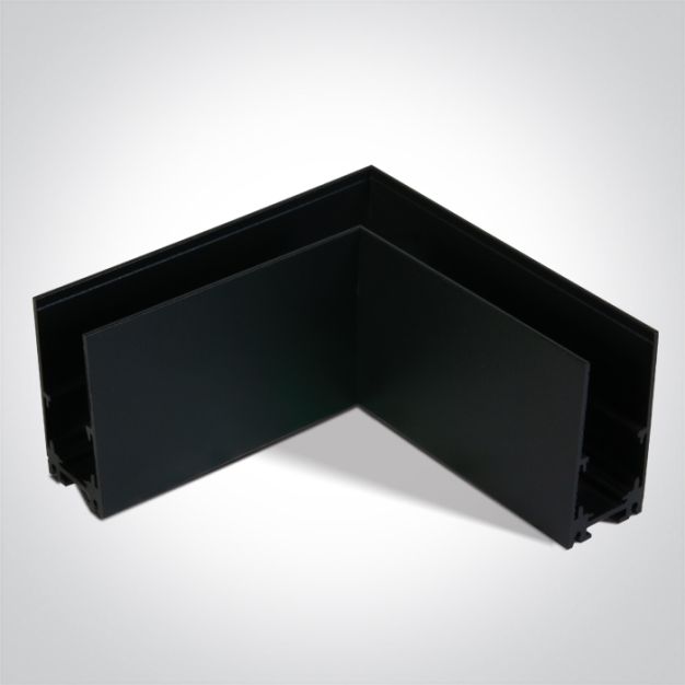 ONE Light Magnetschienensystem MIDI - horizontales Aufputz-Winkelprofil - 11 x 2,7 x 5,5 cm - schwarz