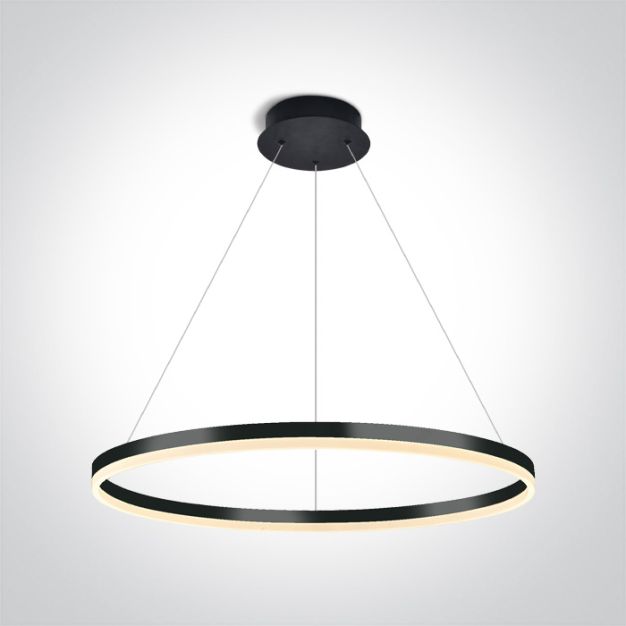 ONE Light Rings - Hängeleuchte - Ø 80 x 150 cm - 60W LED inkl. - schwarz