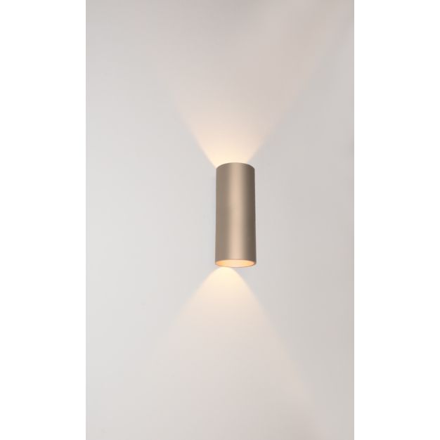 Artdelight Brody - Wandleuchte - Ø 7,2 x 18 cm - 2 x 4W LED inkl. - IP54 - champagner