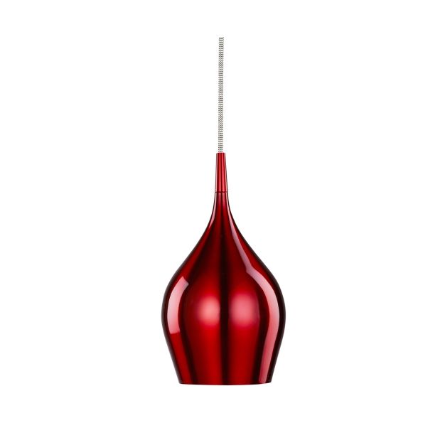 Searchlight Vibrant - Pendelleuchte - Ø 12 x 142 cm - weinrot