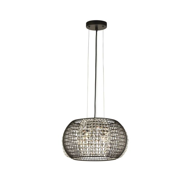 Searchlight Cage - Pendelleuchte - Ø 35 x 150 cm - mattschwarz