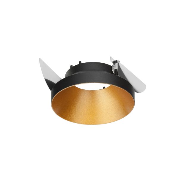 Nova Luce Zelmira - Einbaustrahler - Ø 82 mm, Ø 75 mm Einbaugröße - Sand schwarz und gold